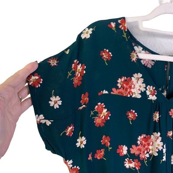 MADEWELL Dark Green Spruce Blooms Rhyme Top Blouse - Picture 4 of 12